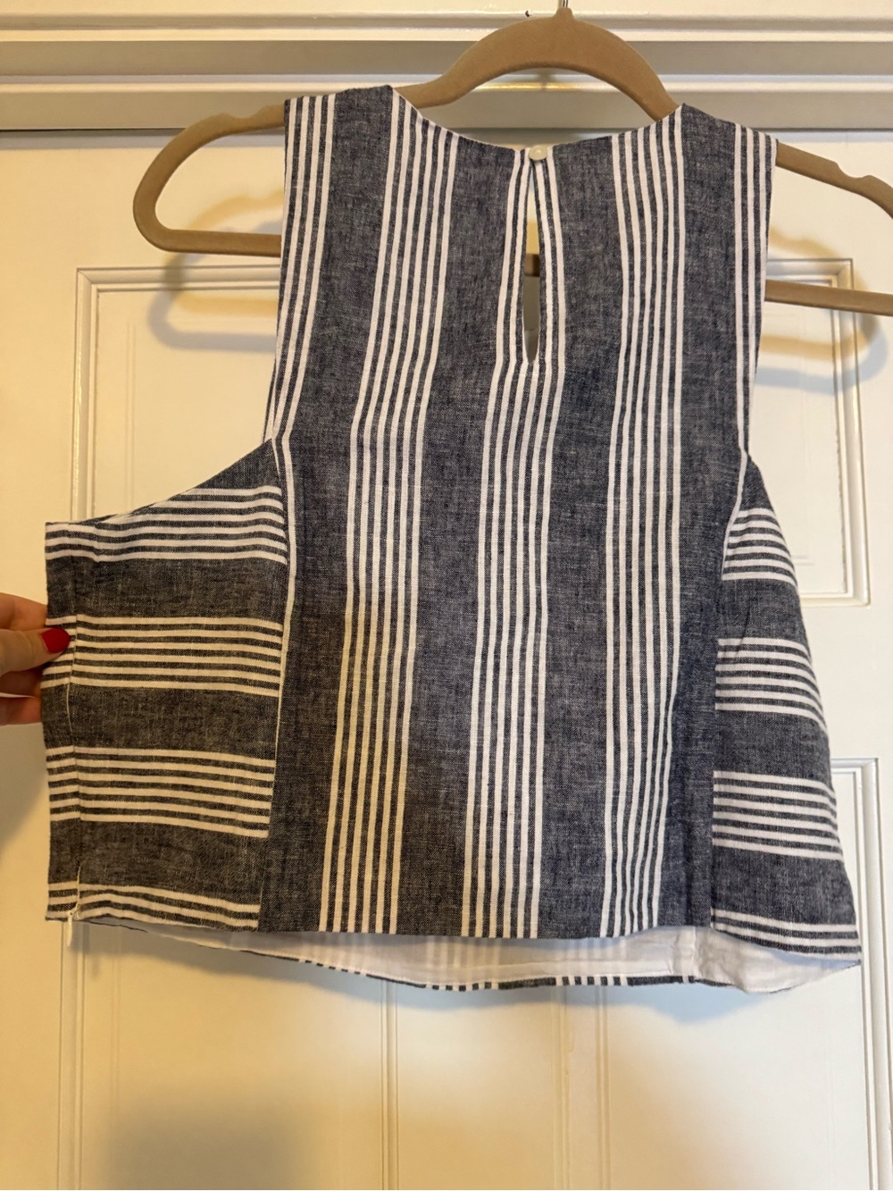 NWT! LOFT Striped Linen Cotton Shell - Picture 7 of 10